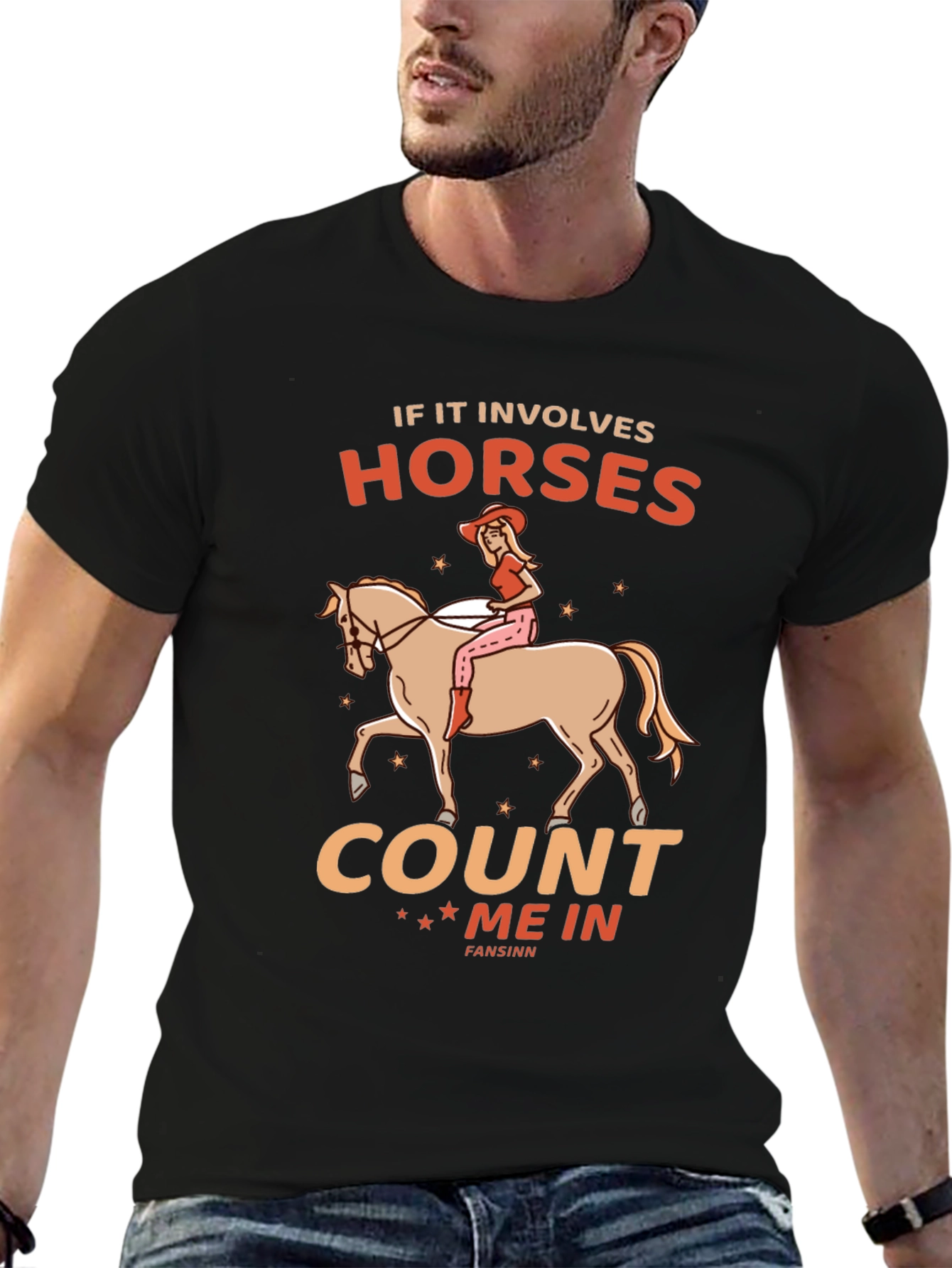 Horse Lover T-Shirt: Count Me In Design