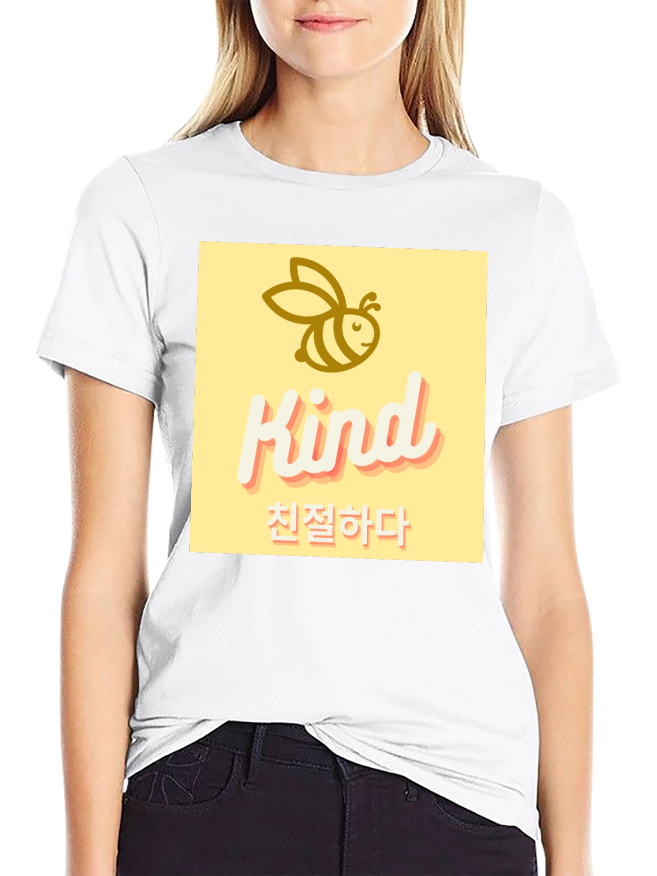 Bee Kind Graphic Tee - Korean Translation
