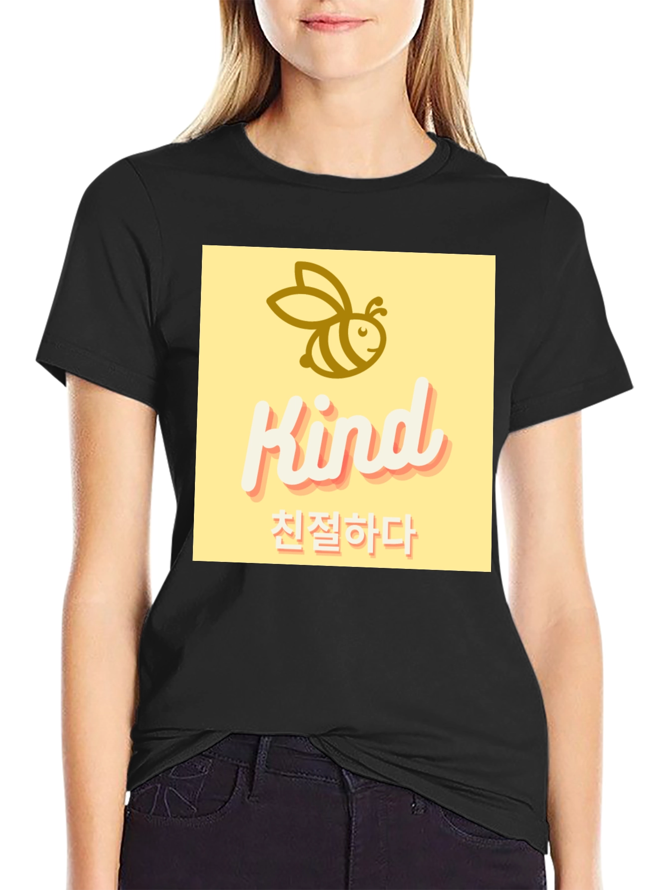 Bee Kind Graphic Tee - Korean Translation