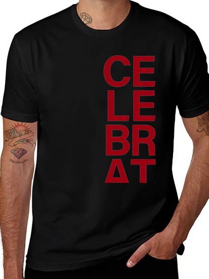 Celebrate Graphic Print Mens T-Shirt