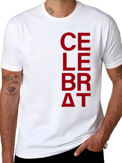 Celebrate Graphic Print Mens T-Shirt
