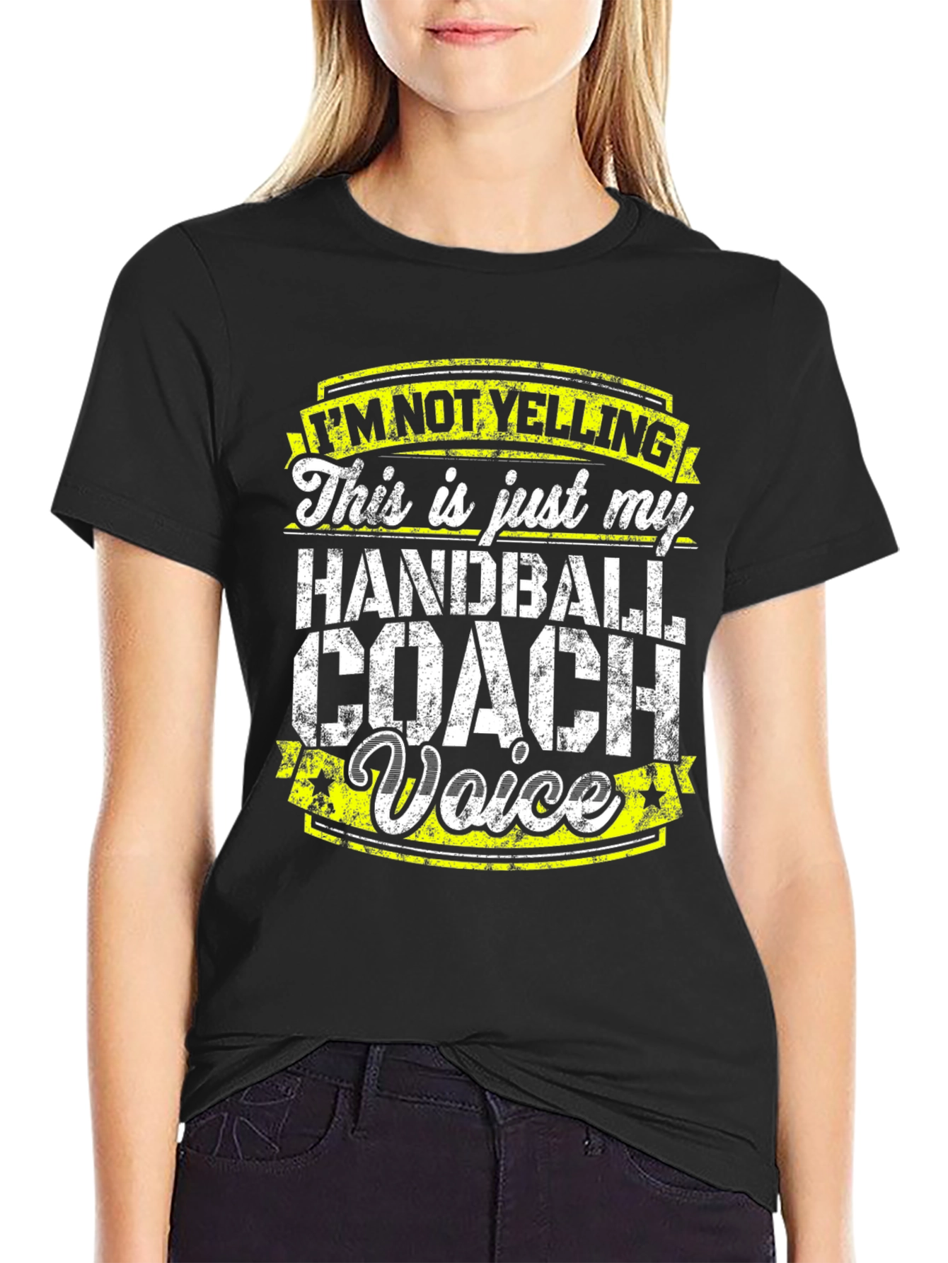 Handball Coach T-Shirt - Im Not Yelling Funny Tee