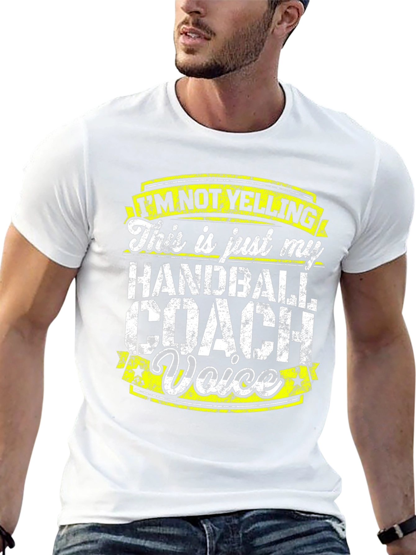 Handball Coach T-Shirt - Im Not Yelling Funny Tee