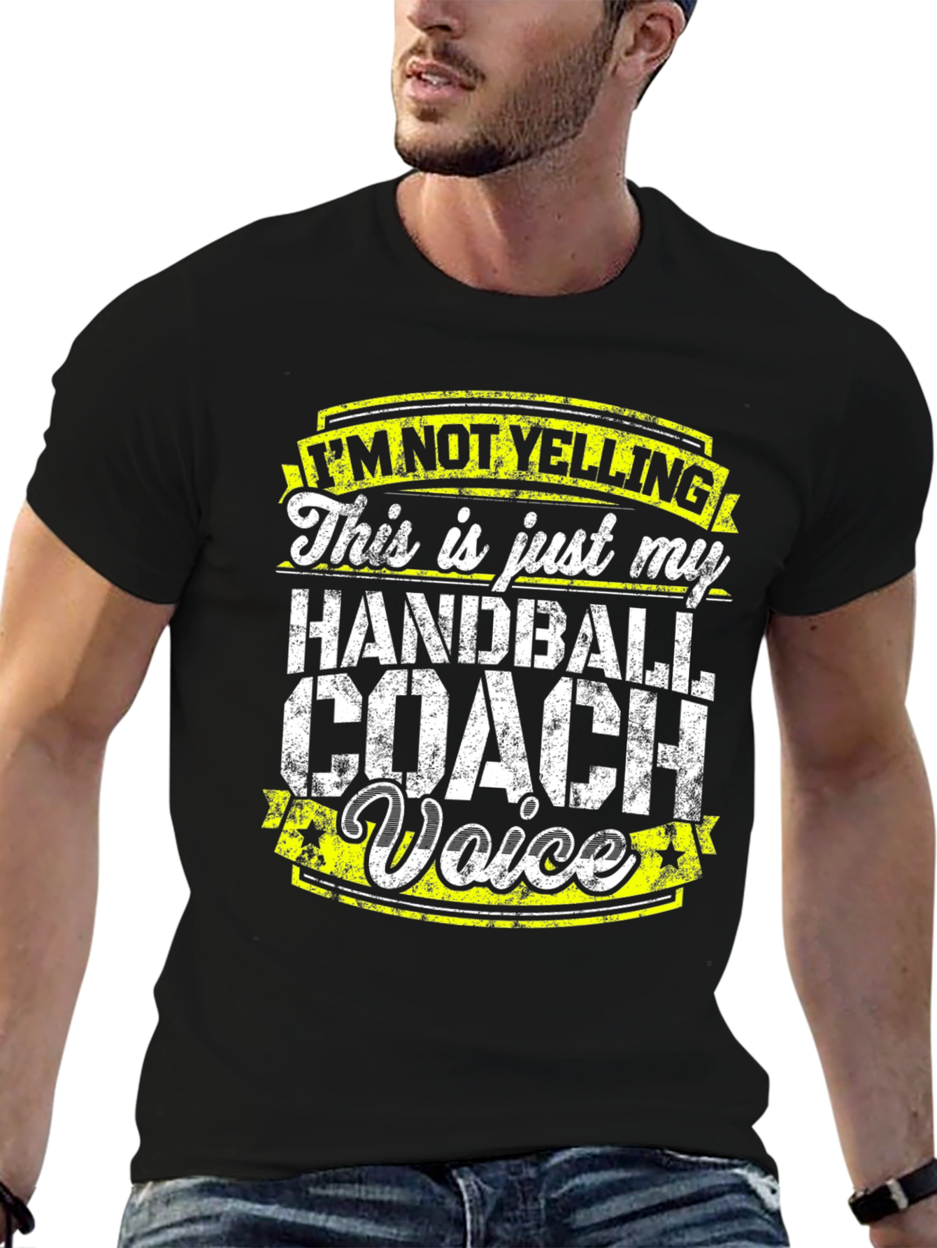 Handball Coach T-Shirt - Im Not Yelling Funny Tee