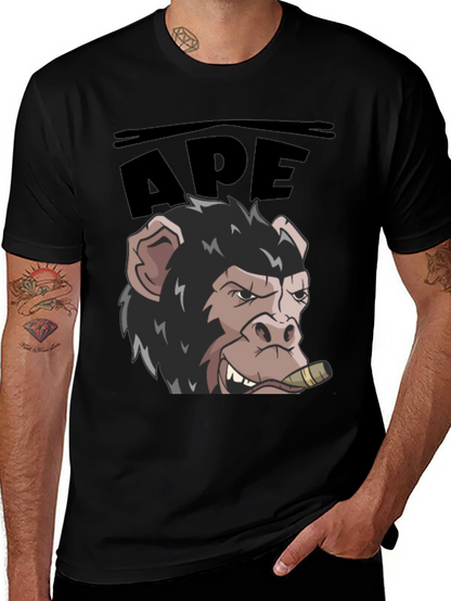 Ape Graphic T-Shirt - Cool Cartoon Design