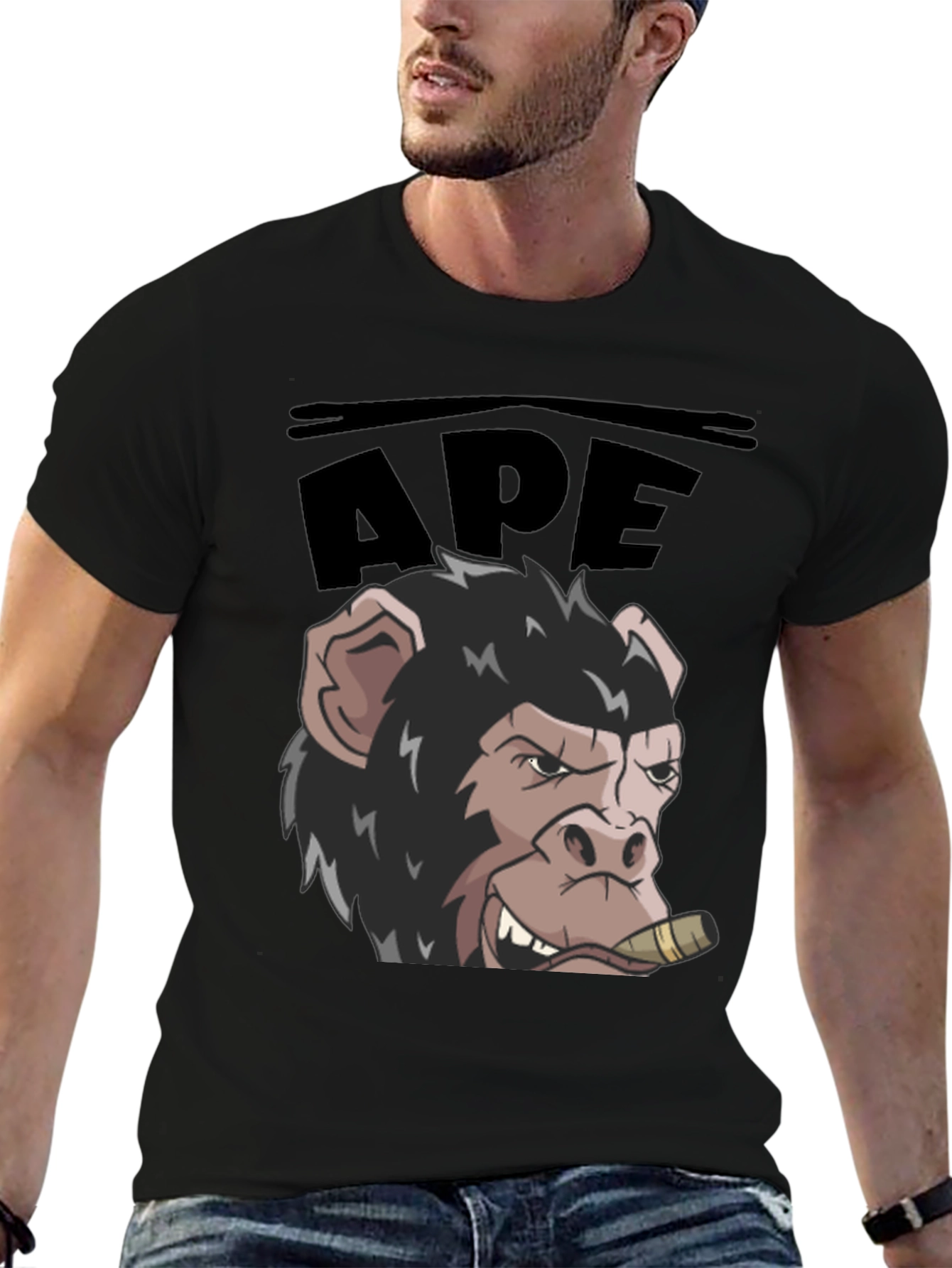 Ape Graphic T-Shirt - Cool Cartoon Design