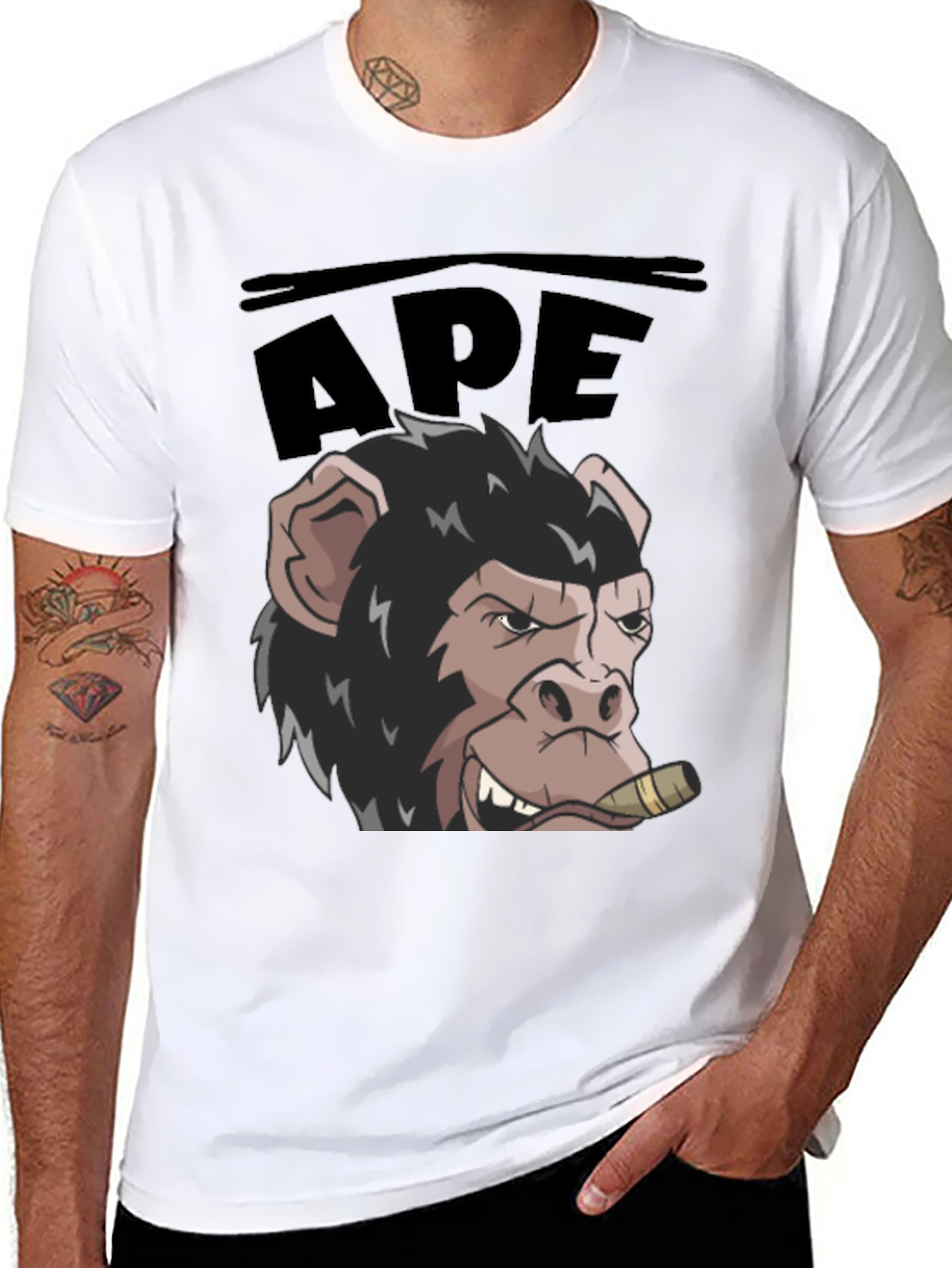 Ape Graphic T-Shirt - Cool Cartoon Design