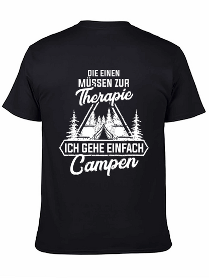 Camping Therapy Graphic Tee - Unisex Black T-Shirt
