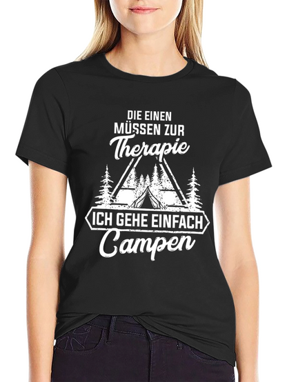 Camping Therapy Graphic Tee - Unisex Black T-Shirt