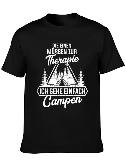 Camping Therapy Graphic Tee - Unisex Black T-Shirt