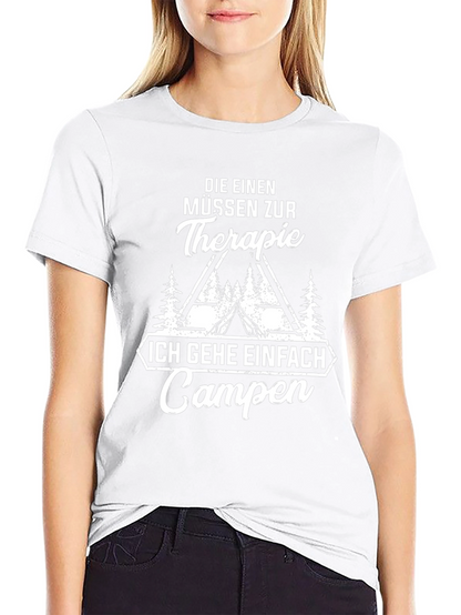 Camping Therapy Graphic Tee - Unisex Black T-Shirt