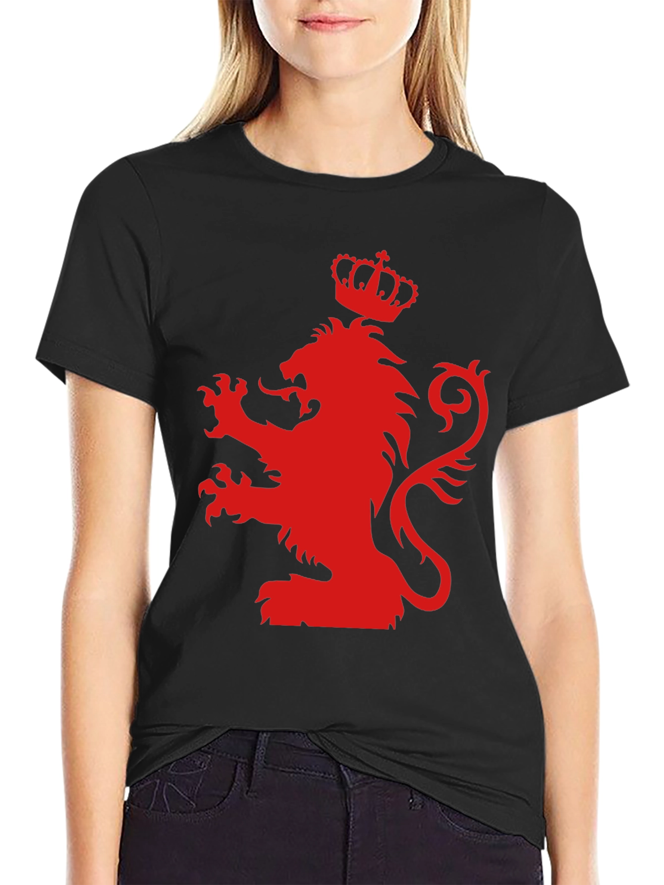 Red Lion Crest Black T-Shirt
