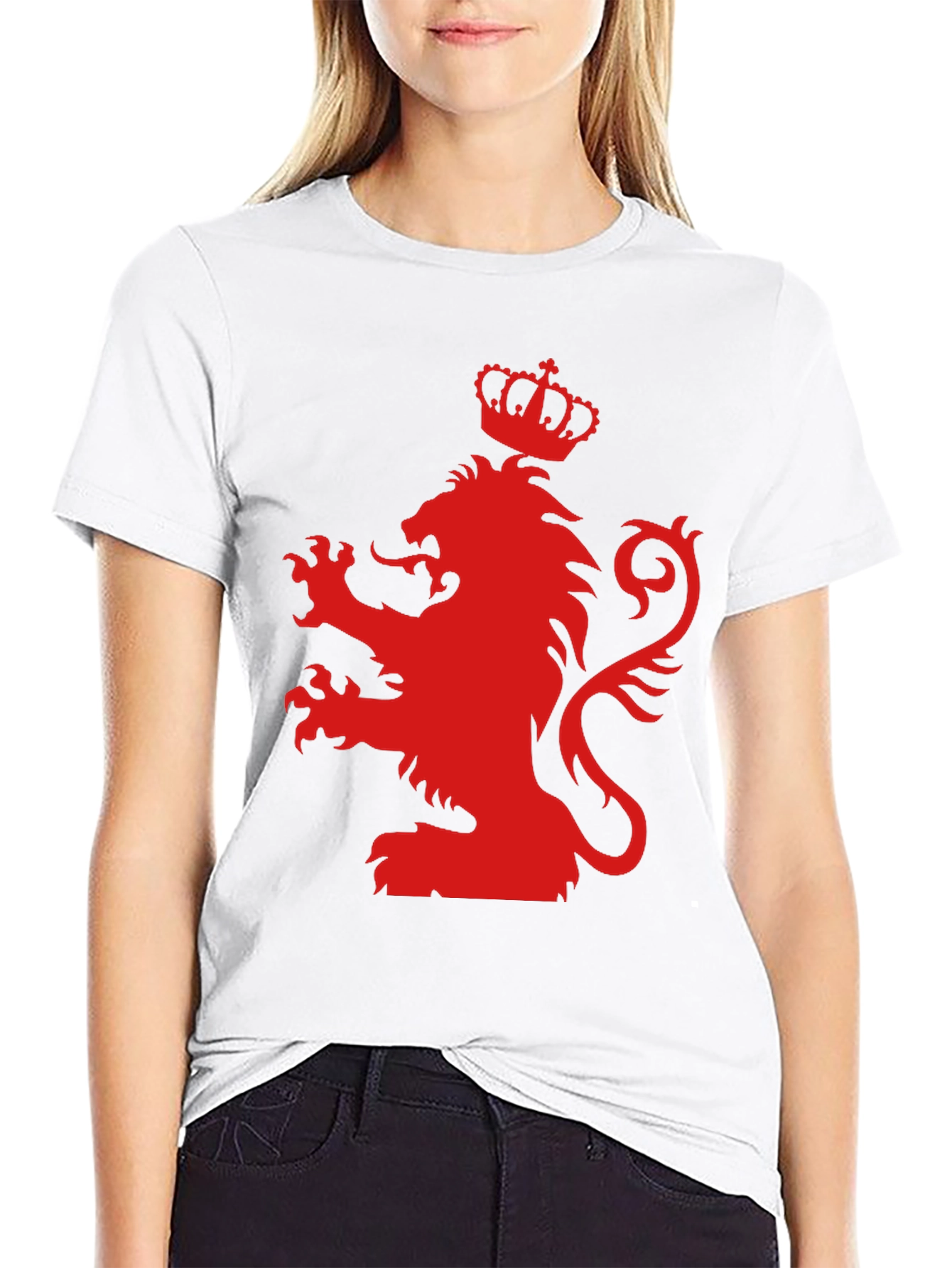 Red Lion Crest Black T-Shirt