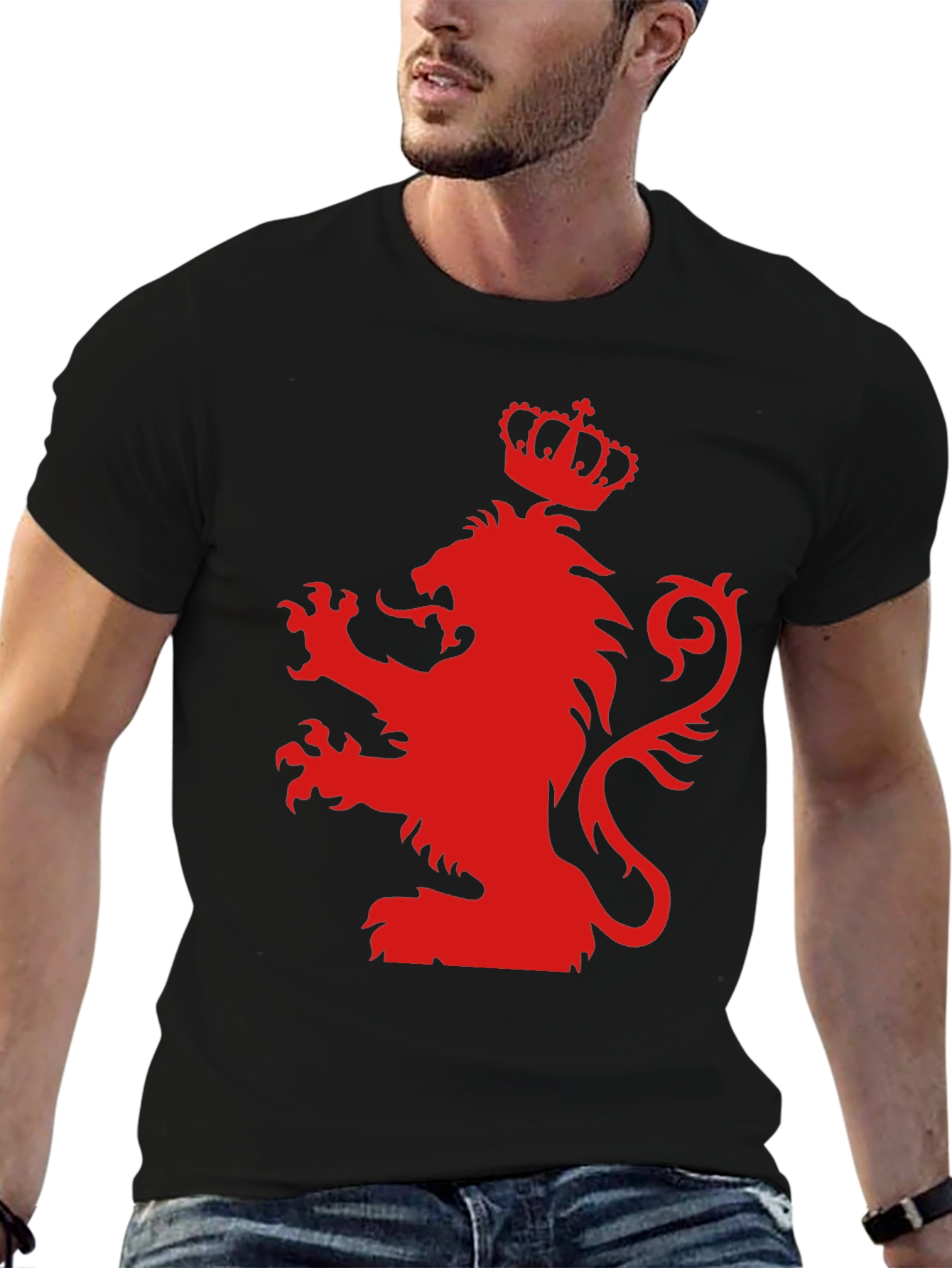 Red Lion Crest Black T-Shirt