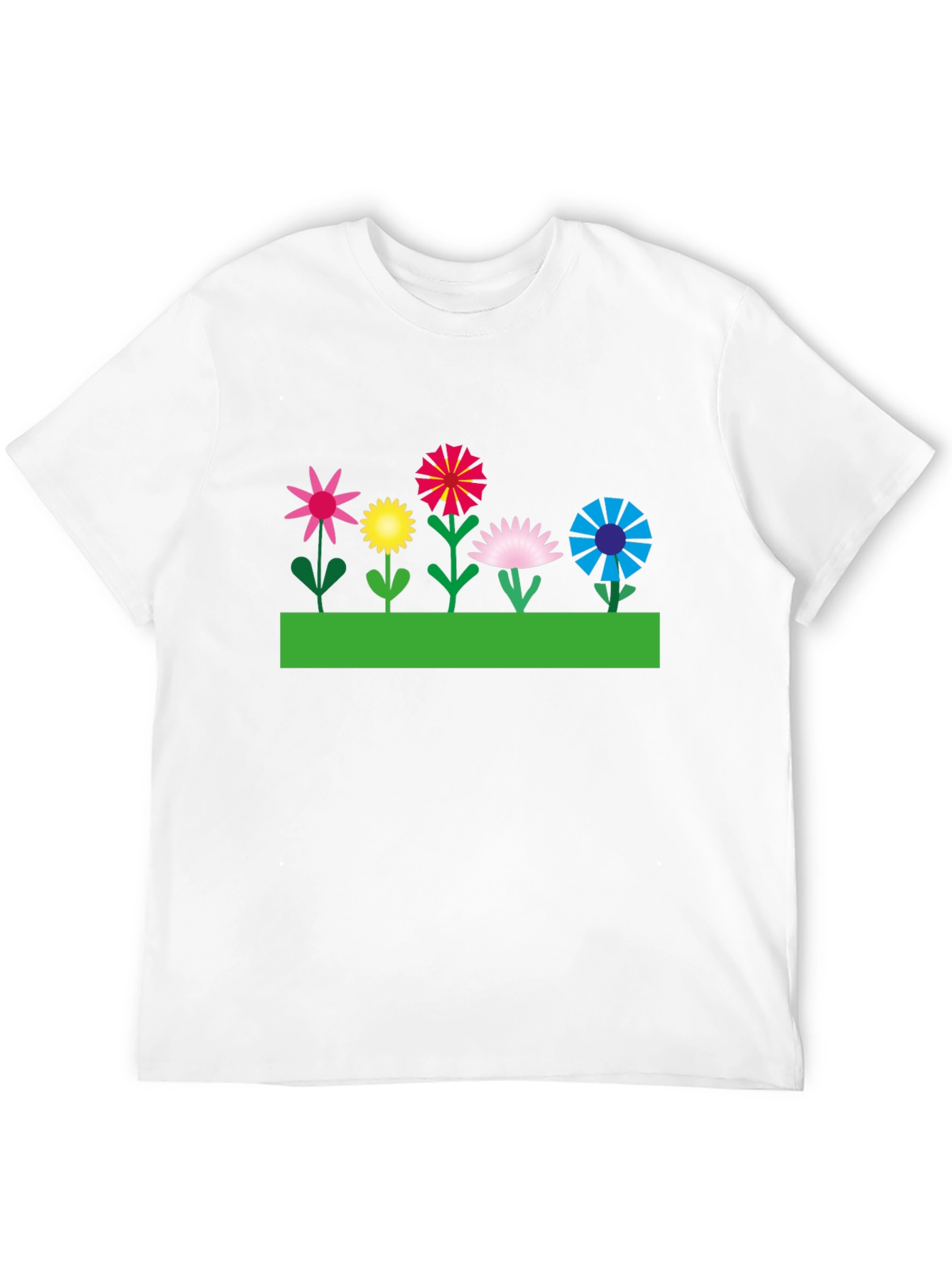 Floral Graphic T-Shirt - Black Cotton Tee