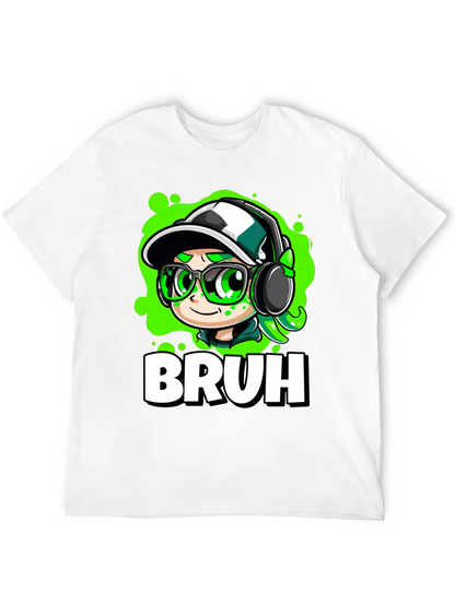 Bruh Gamer Cartoon Black Tee
