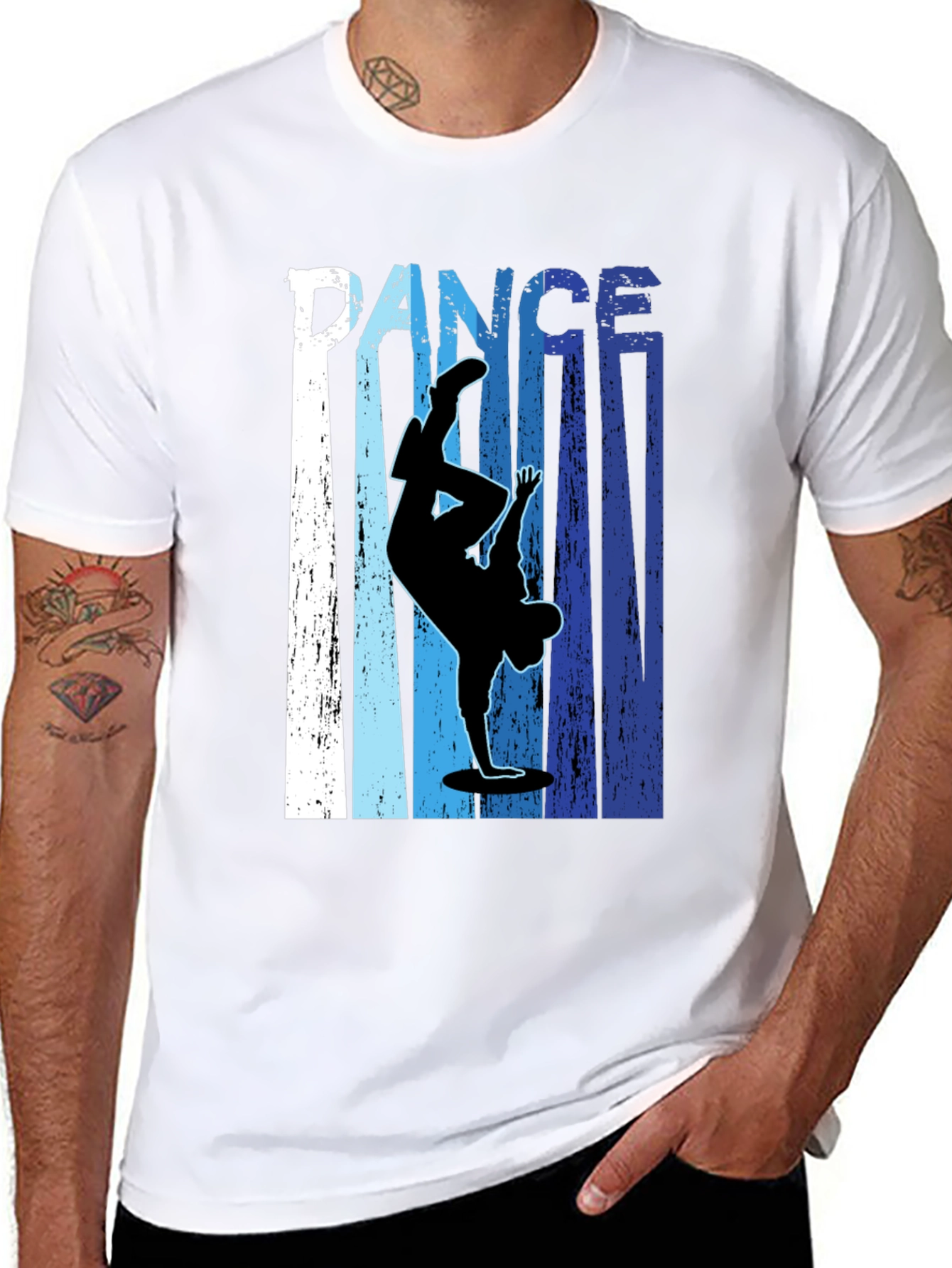 Dance Silhouette Graphic Tee - Cool Urban Style
