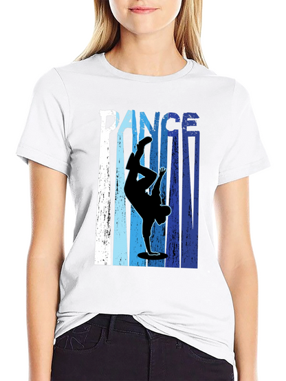 Dance Silhouette Graphic Tee - Cool Urban Style