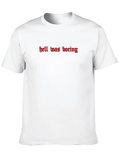 Hell Was Boring Graphic Tee - Black