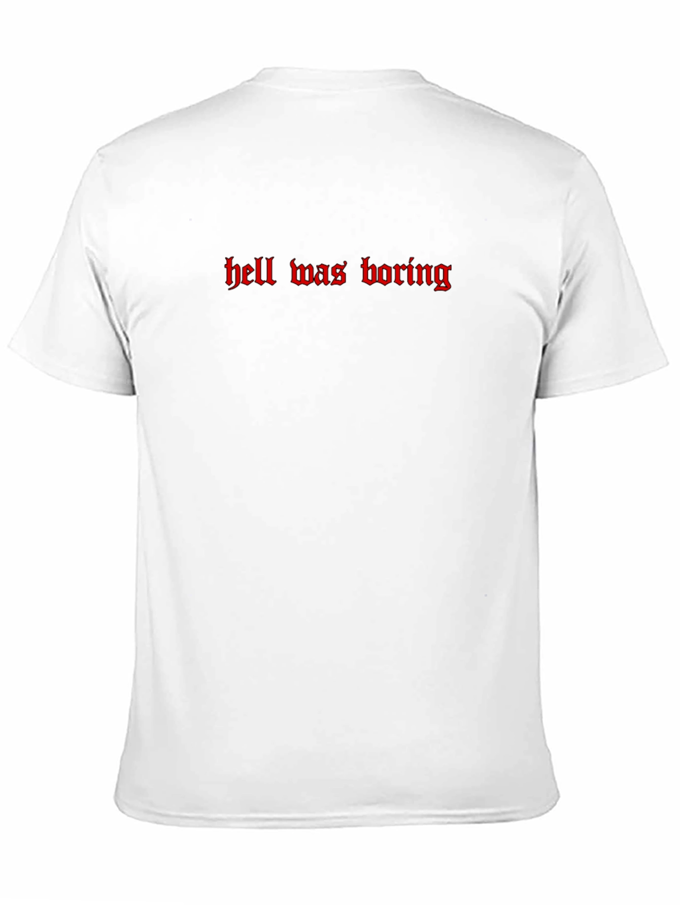 Hell Was Boring Graphic Tee - Black