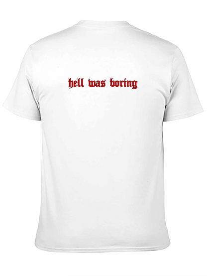 Hell Was Boring Graphic Tee - Black