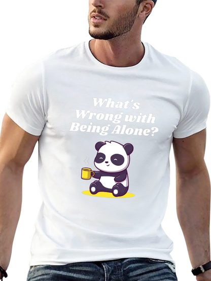 Alone Panda Graphic Tee - Relaxed Fit Black T-Shirt
