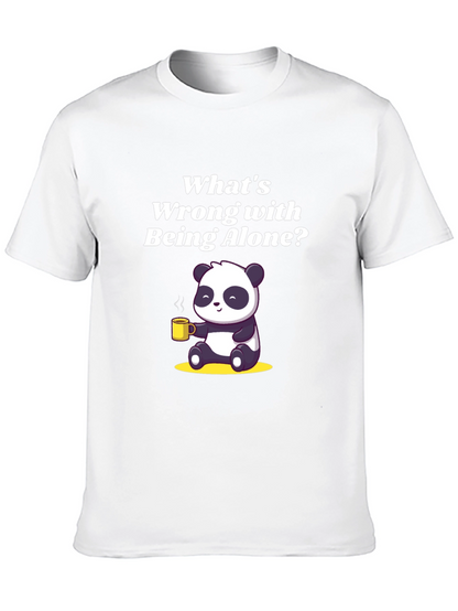 Alone Panda Graphic Tee - Relaxed Fit Black T-Shirt