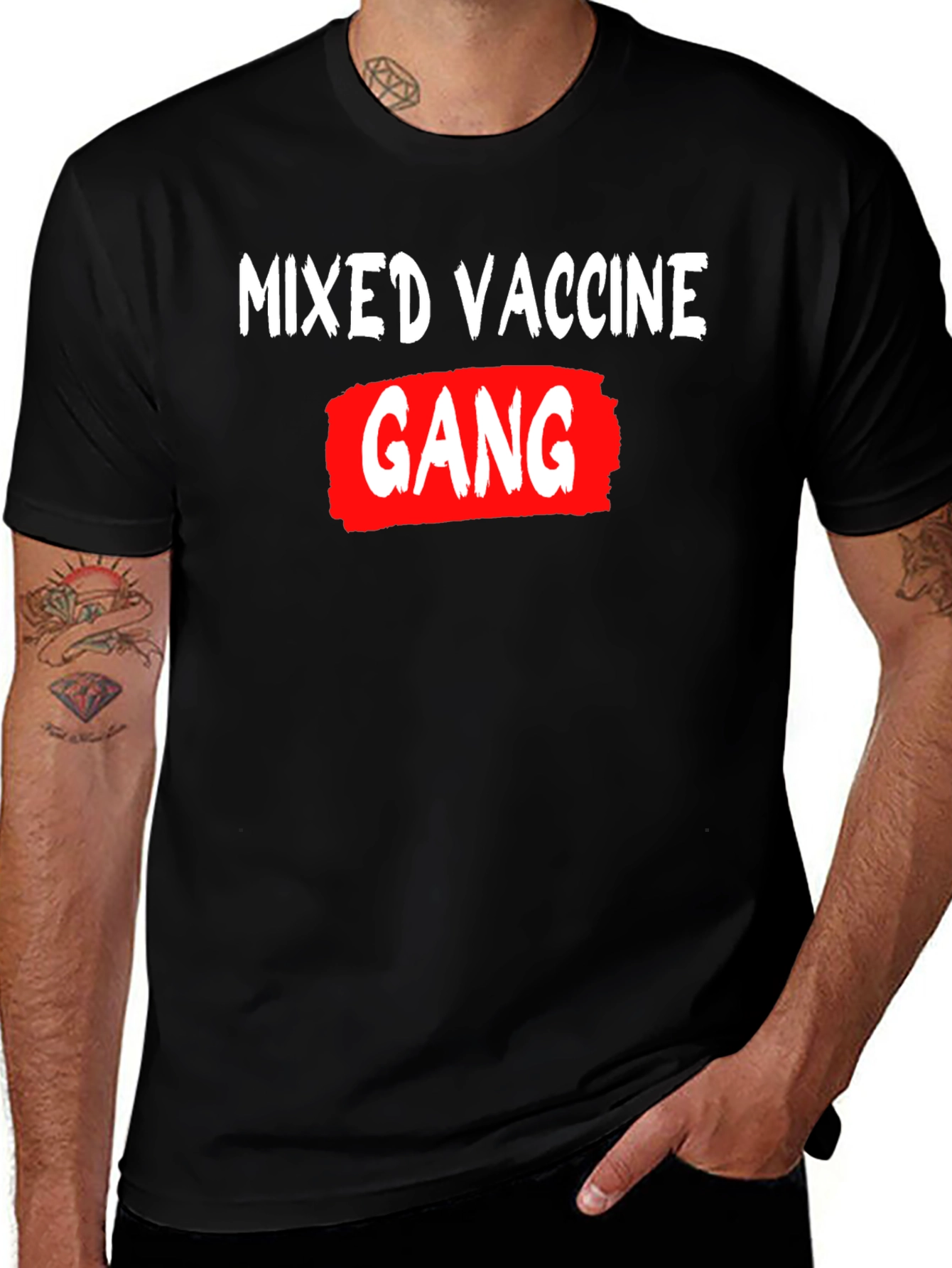 Mixed Vaccine Gang Graphic T-Shirt