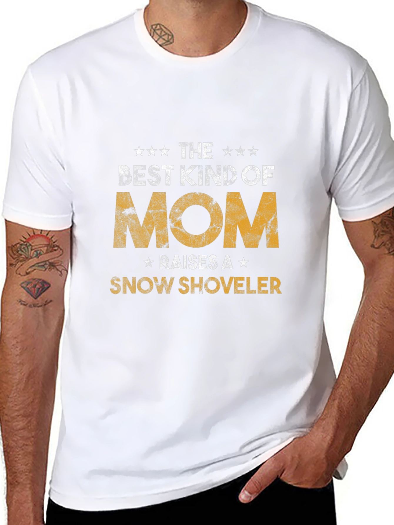 Best Kind of Mom Snow Shoveler Black T-Shirt