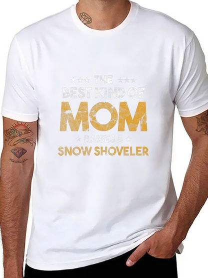 Best Kind of Mom Snow Shoveler Black T-Shirt