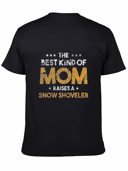 Best Kind of Mom Snow Shoveler Black T-Shirt