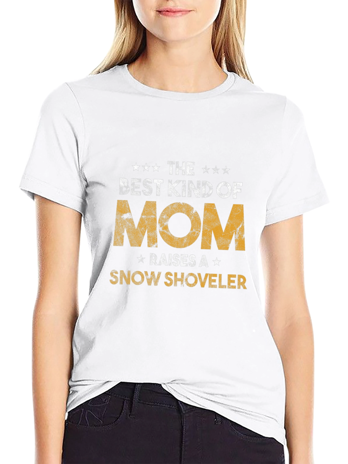 Best Kind of Mom Snow Shoveler Black T-Shirt