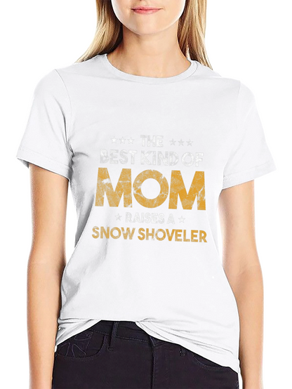 Best Kind of Mom Snow Shoveler Black T-Shirt
