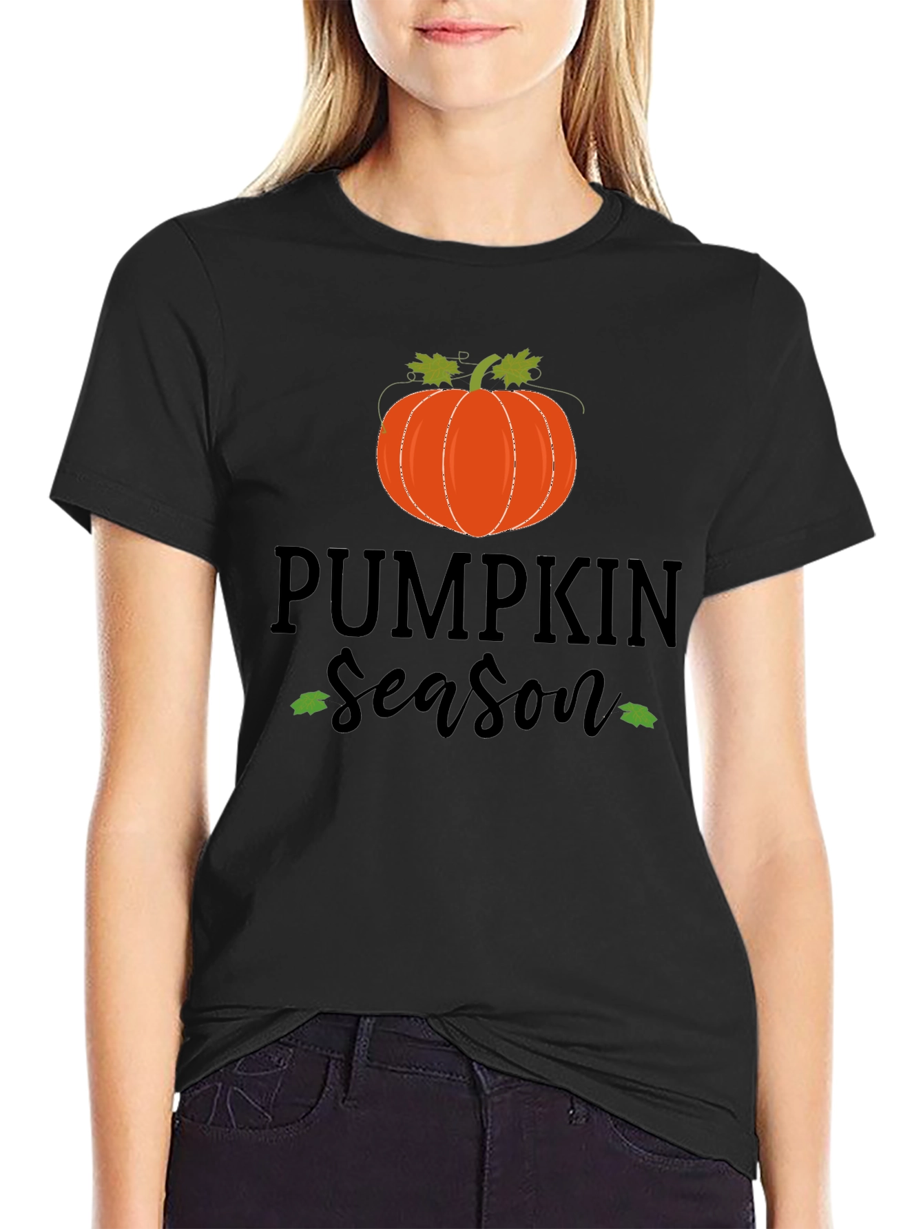 Pumpkin Season Black Graphic Tee