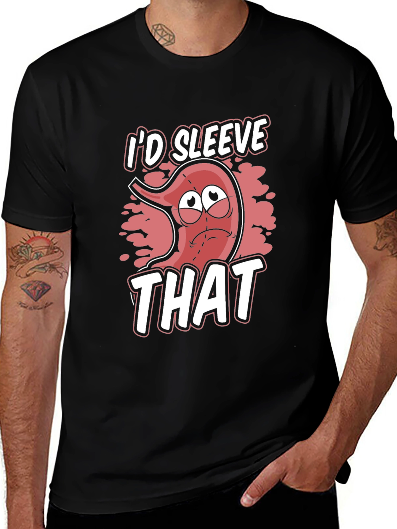 Id Sleeve That T-Shirt Funny Stomach Surgery Tee