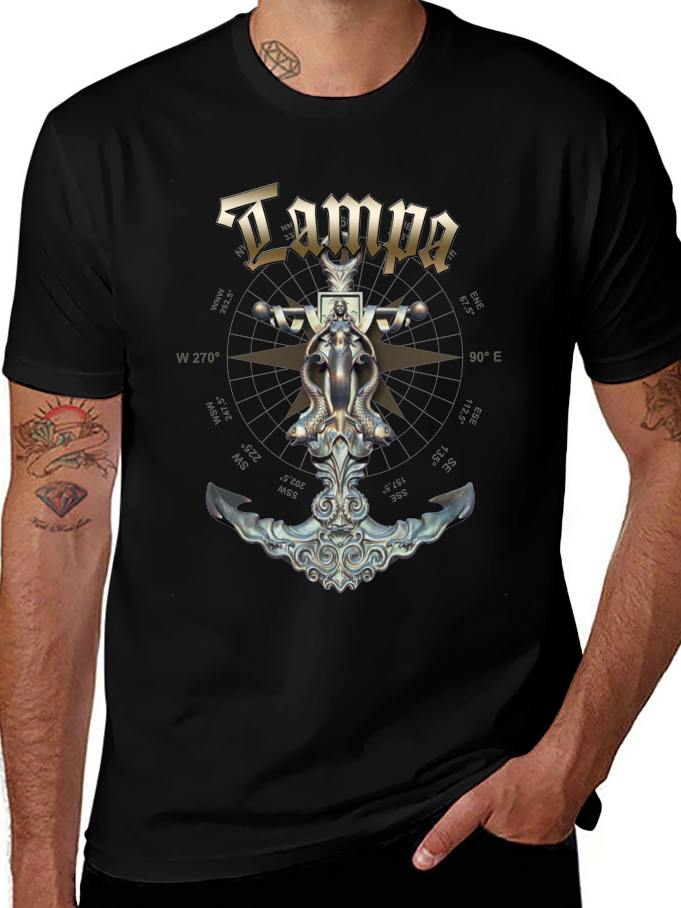 Tampa Nautical Anchor Compass T-Shirt