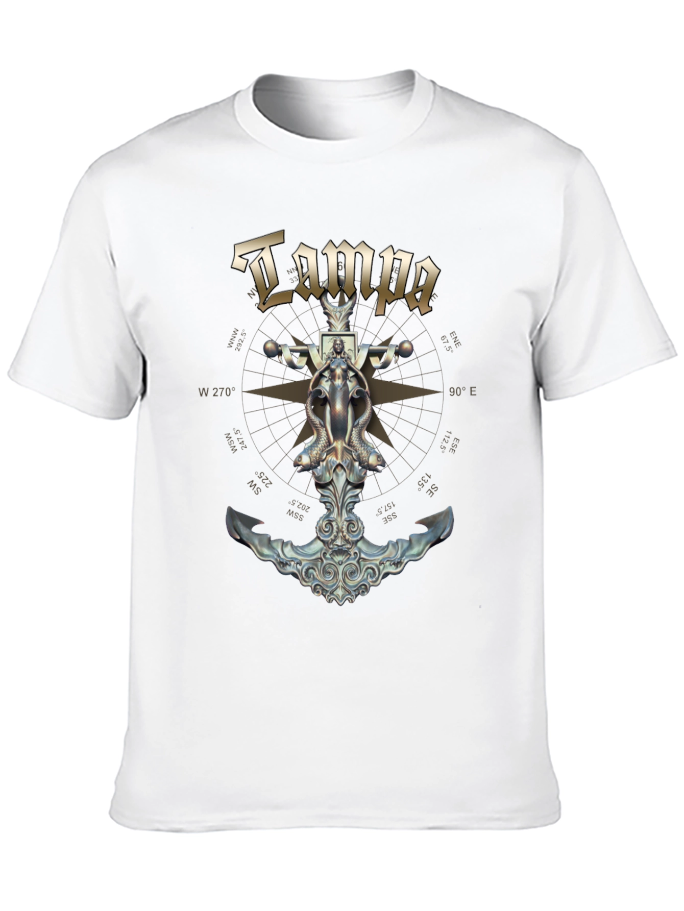 Tampa Nautical Anchor Compass T-Shirt