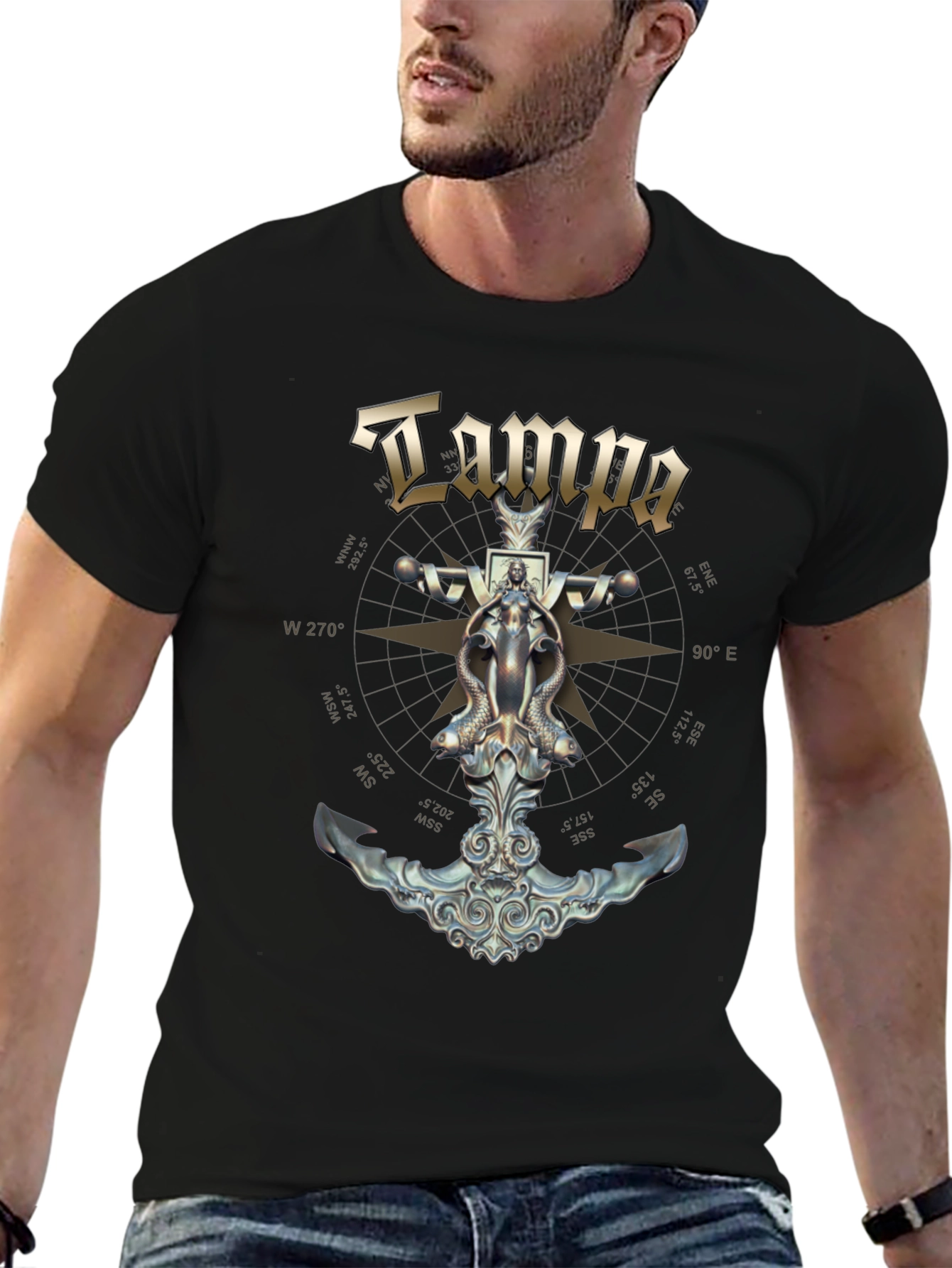 Tampa Nautical Anchor Compass T-Shirt