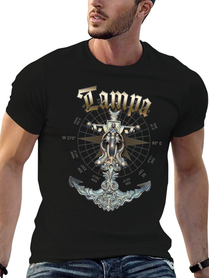 Tampa Nautical Anchor Compass T-Shirt
