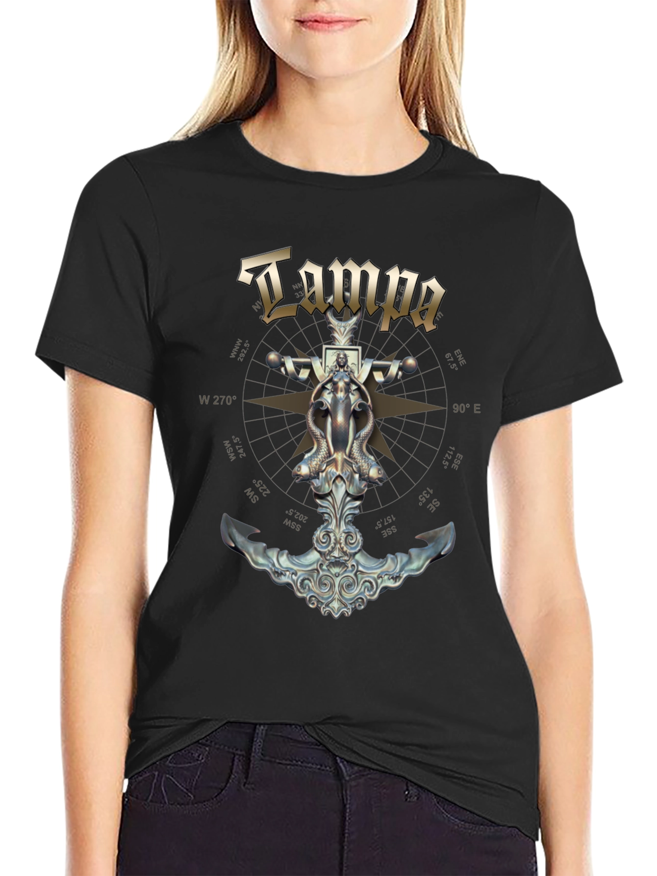 Tampa Nautical Anchor Compass T-Shirt