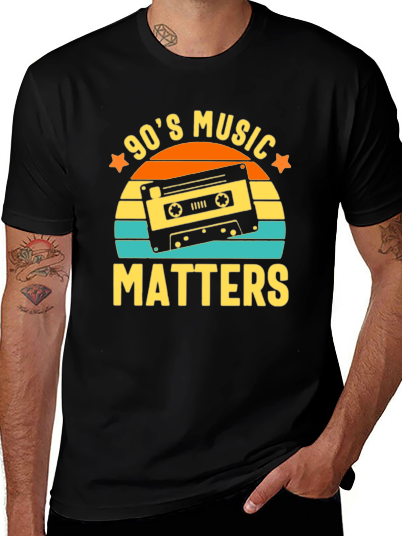 90s Music Matters Retro Cassette Tape Graphic Tee