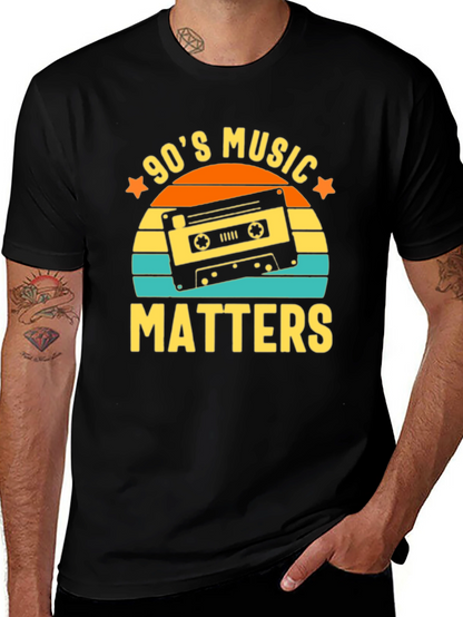 90s Music Matters Retro Cassette Tape Graphic Tee