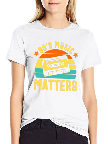 90s Music Matters Retro Cassette Tape Graphic Tee