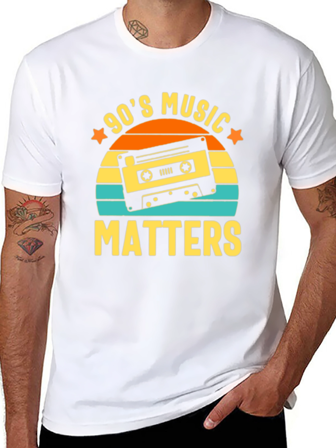 90s Music Matters Retro Cassette Tape Graphic Tee
