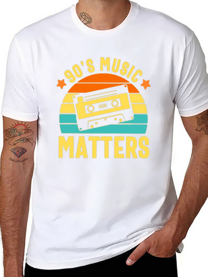 90s Music Matters Retro Cassette Tape Graphic Tee