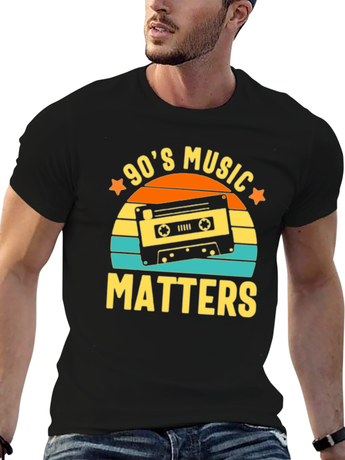 90s Music Matters Retro Cassette Tape Graphic Tee