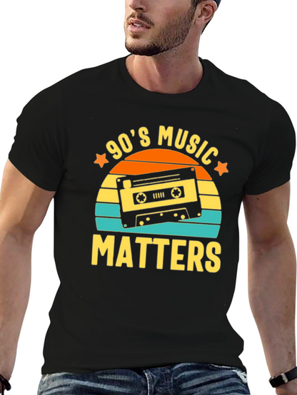 90s Music Matters Retro Cassette Tape Graphic Tee