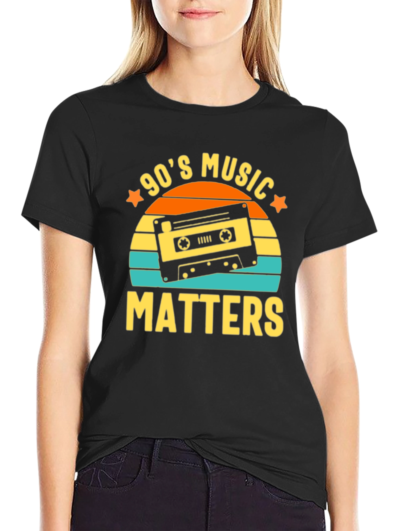 90s Music Matters Retro Cassette Tape Graphic Tee