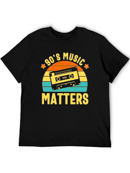 90s Music Matters Retro Cassette Tape Graphic Tee