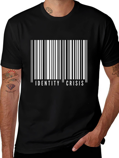 Identity Crisis Barcode T-Shirt - Bold Graphic Tee